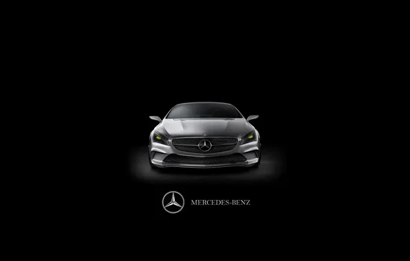 Картинка авто, Mercedes-Benz, темные обои, Mercedes Coupe