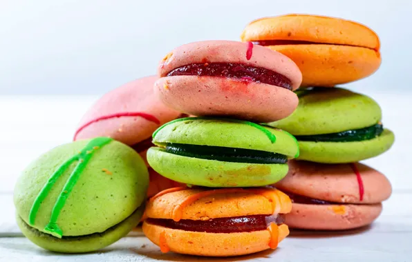 Печенье, выпечка, сладкое, macaron