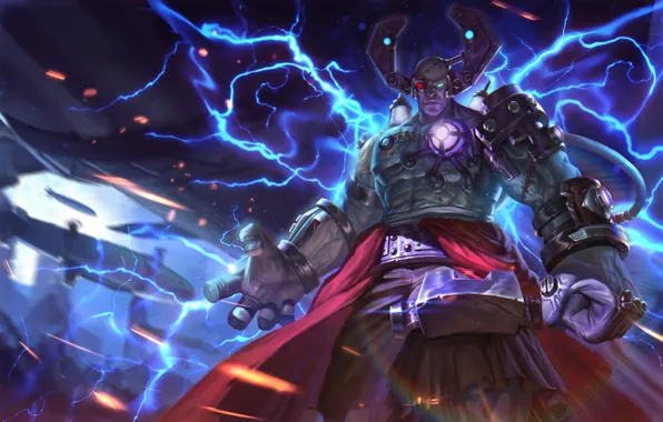 Монстр, электричество, hon, Heroes of Newerth, Apex, Nadir