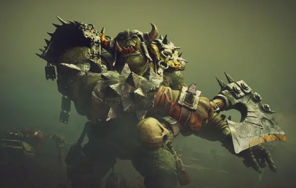 Orc, Warhammer 40k, Armor, Axe, Warriors of Chaos