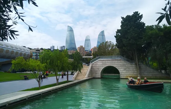 Картинка Azerbaijan, Flame towers, Baku, Баку, Азербайджан
