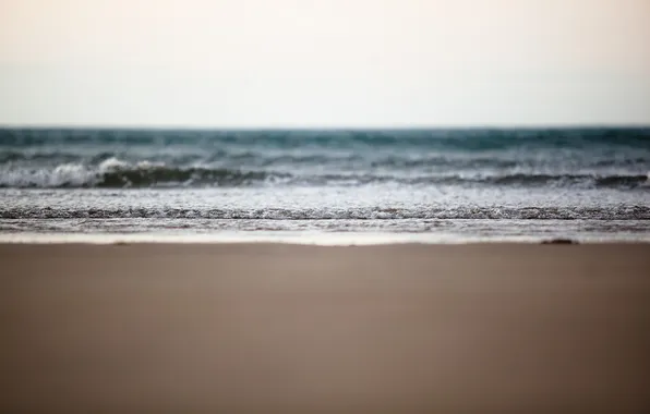 Картинка волны, пляж, горизонт