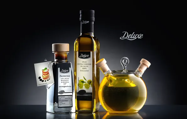 Картинка надпись, оливковое масло, Deluxe
