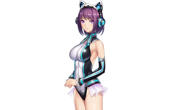 Girl, sexy, cleavage, boobs, anime, beautiful, short hair, pretty