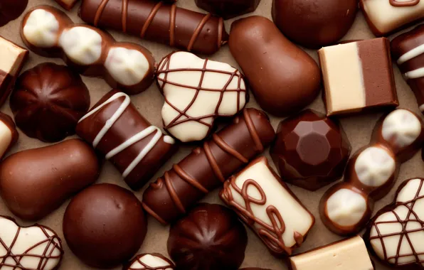 Белый, шоколад, конфеты, сладости, chocolate, candy, молочный