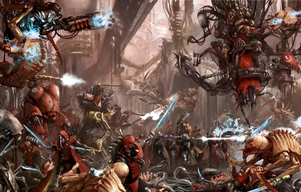 Картинка Warhammer 40 000, tyranids, techpriest, Adeptus Mechanicus