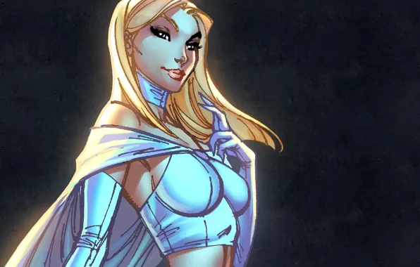 Супергерой, marvel, Emma Frost, коллекционная карточка steam, эмма фрост