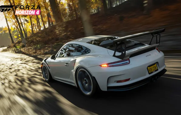 Картинка 911, Porsche, Microsoft, game, 2018, GT3 RS, Forza Horizon 4