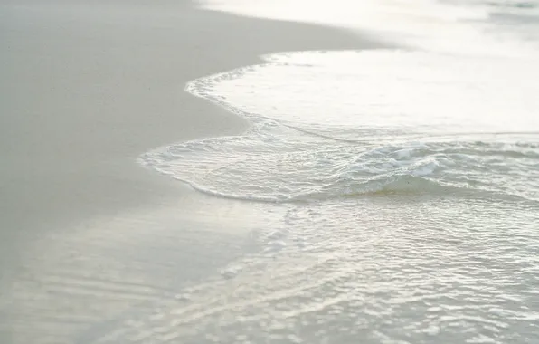 Картинка песок, волны, вода, берег