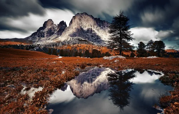 Горы, природа, Dolomites Italie