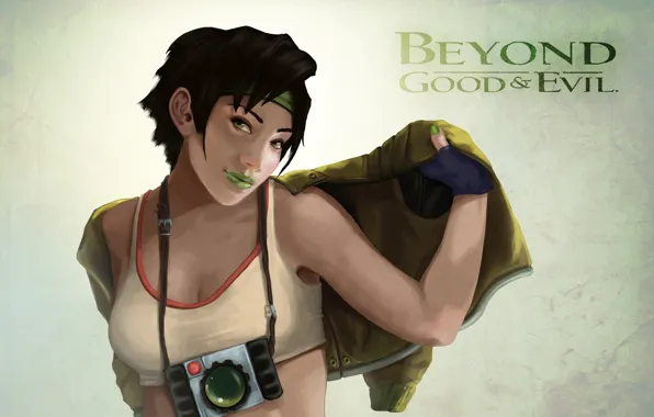 Девушка, арт, куртка, фотоаппарат, Jade, Beyond Good and Evil