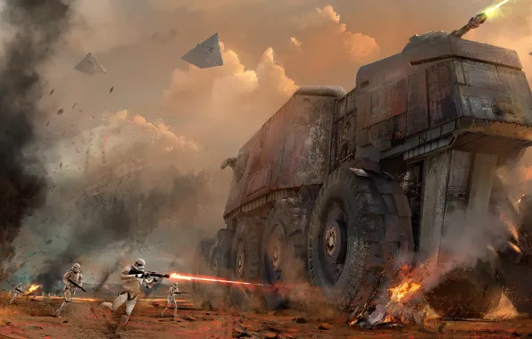 Арт, star wars, Звездный Разрушитель, Star Destroyer, art, штурмовики, Stormtroopers