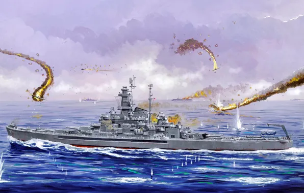 США, морской бой, Южная Дакота, Линейный корабль, South Dakota class, Линейные корабли типа «Саут Дакота»