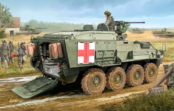 Рисунок, страйкер, Evacuation, Vehicle, M1133, Medical, Stryker MEV