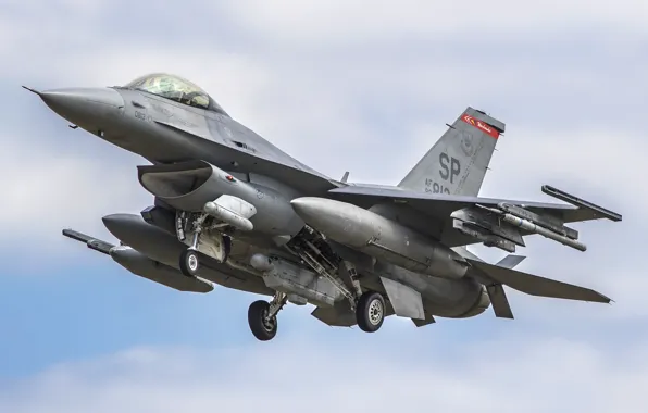 Истребитель, F-16, Fighting Falcon, многоцелевой