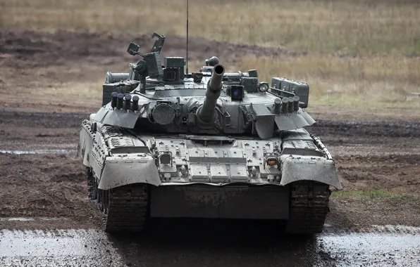 Картинка грязь, танк, полигон, боевой, Т-80