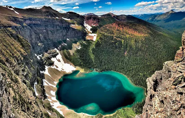 Картинка горы, озеро, скалы, Канада, Британская Колумбия, Akamina Ridge