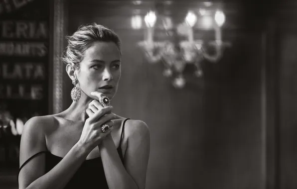 Portrait, Carolyn Murphy, Peter Lindbergh, black white