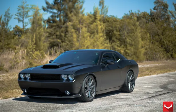 Картинка Dodge, Wheels, Matte, Vossen, VFS1, Challenger