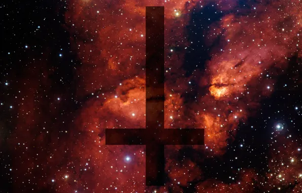 Картинка космос, крест, перевернутый