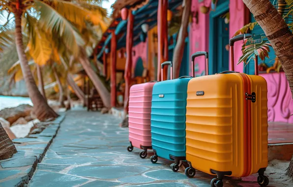Пляж, лето, пальмы, берег, отпуск, summer, beach, paradise