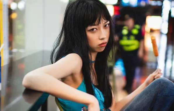 Denim, Petite, Close Shot, Close Up, Woman, Cute, Pretty, Model