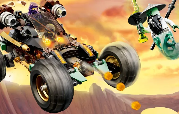 Car, toy, weapon, fight, LEGO, ninja, animated film, shinobi