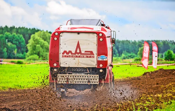 Спорт, Скорость, Гонка, Грязь, Грузовики, Брызги, Россия, Rally