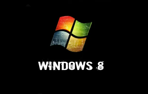 Windows, black, background, Windows 8