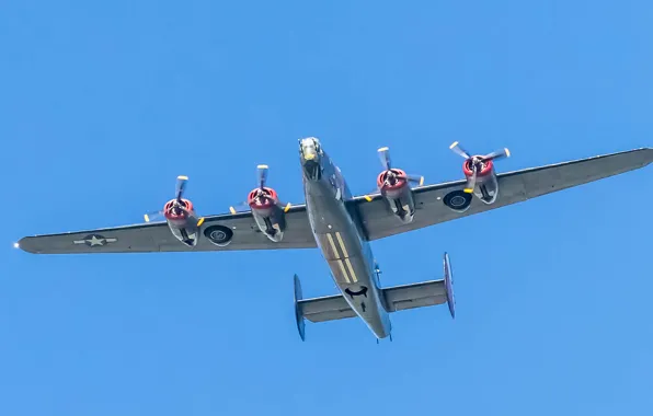 Картинка ретро, самолет, парад, Liberator, Witchcraft, B-24J