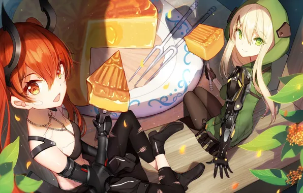 Kawaii, girl, happy, mecha, anime, chibi, food, beautiful
