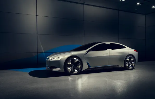 Картинка Concept, BMW, Концепт, Седан, Немецкий, Электромобиль, 2021, Городской автомобиль будущего