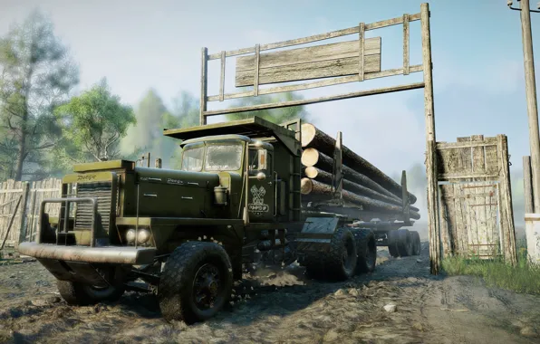HDR, Wood, Truck, Game, Trailer, Mud, UHD, Xbox One X