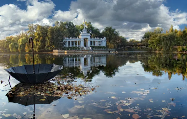 Картинка осень, город, парк, Украина, Кривой Рог