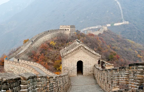 Стена, китай, красота, достопримечательность, пекин