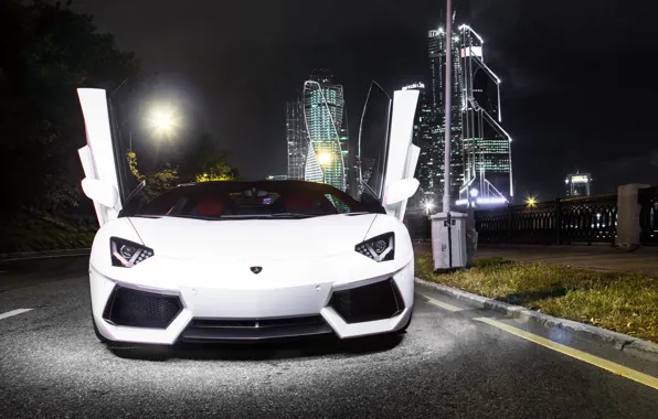 White, lamborghini, tuning, power, front, face, italy, aventador
