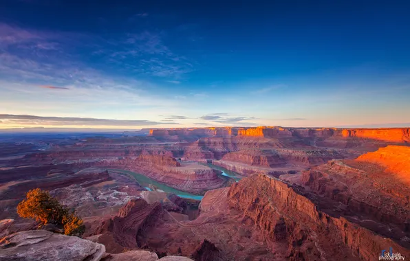 Картинка рассвет, каньон, Sunrise, национальный парк, Utah, Dead Horse Point