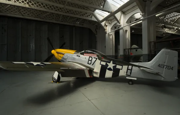 Картинка Mustang, P-51, Hangar, Fighter