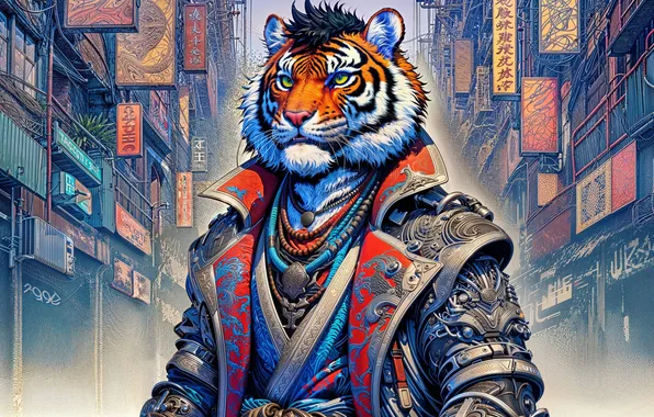 Город, тигр, стиль