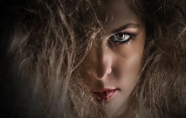 Взгляд, девушка, портрет