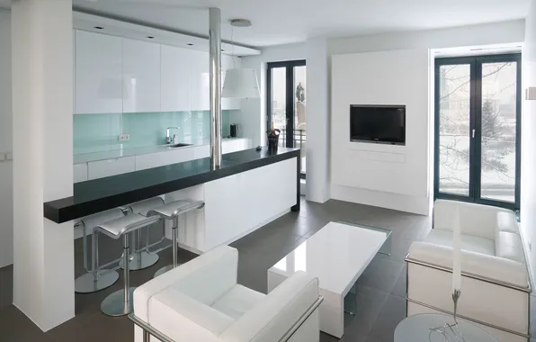 Дизайн, стиль, комната, интерьер, кухня, Apartment in Reykjavik