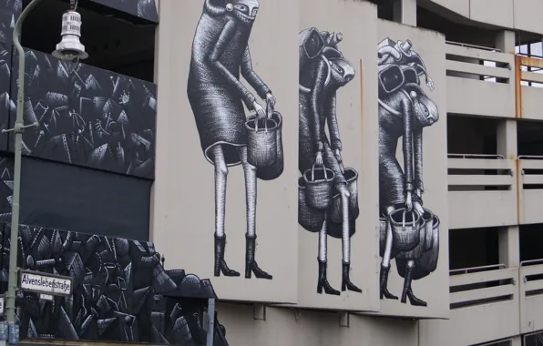 Дома, графити, улицы, Berlin