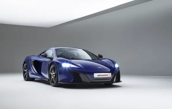 McLaren, Blue, Coupe, Суперкар, Supercar, 2014, 650S