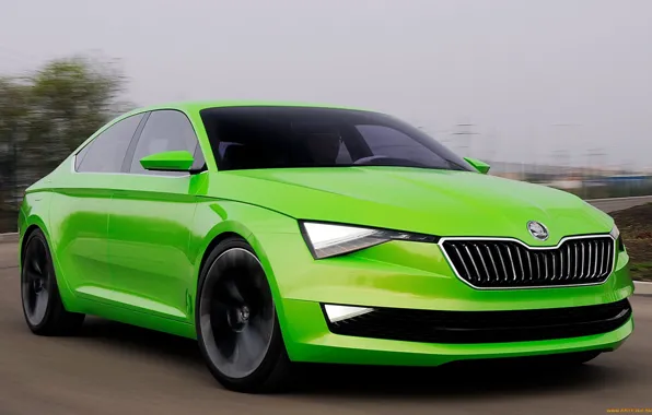 Скорость, салатовая, Skoda