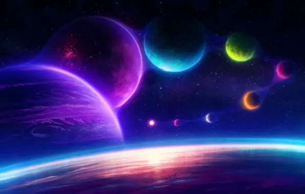 Звезды, Планеты, Fantasy, Planets, Space, Planet, Фантастика, Concept Art