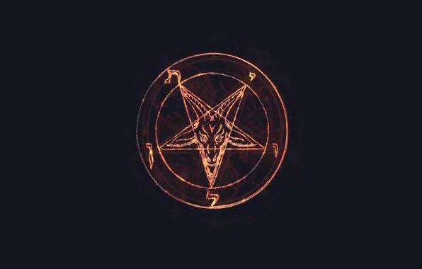 Картинка свечение, сатана, люцифер, Пентаграмма