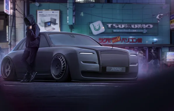 Авто, Rolls-Royce, Человек, Машина, Концепт, Rolls Royce, Арт, Рендеринг