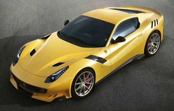 Картинка Феррари, Фон, Ferrari, Жёлтый, F12TDF