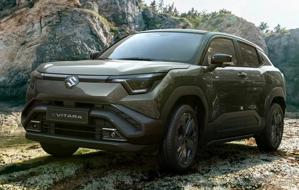 Машина, авто, горы, cars, гибрид, кроссовер, Suzuki e Vitara, Maruti Suzuki E-Vitara