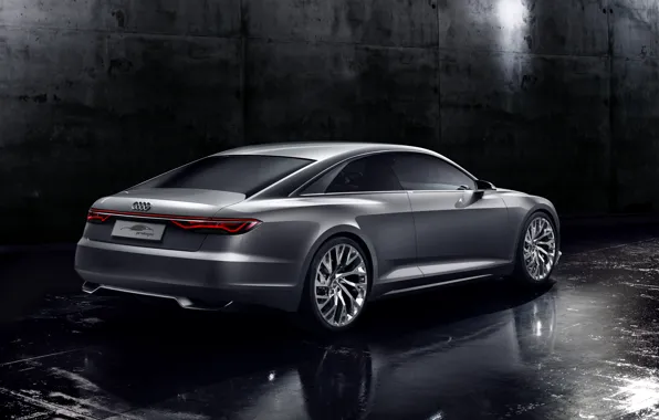 Картинка Concept, фон, Audi, купе, тёмный, Coupe, 2014, Prologue